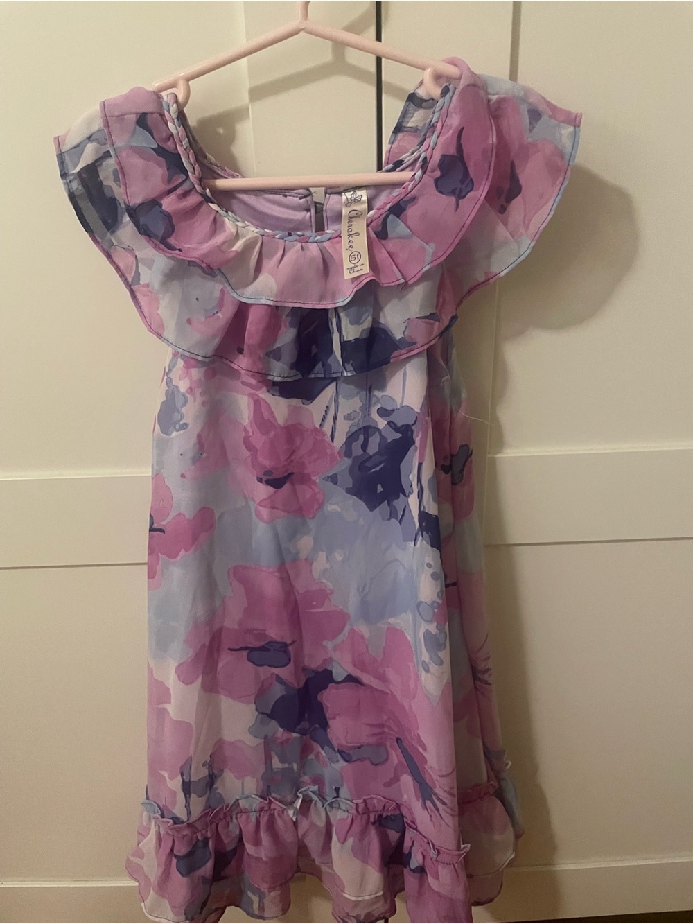 5t summer dress purple and blue